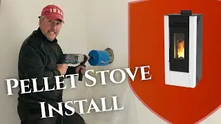 DIY WOOD PELLET STOVE INSTALLATION #Chateau #pelletstove