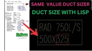 DUCT SIZE CALCULATION USING LISP | Free Plugin