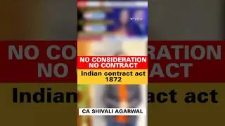 #indiancontractact1872  No Consideration No Contract  #bestcacoaching #bestcaonlineclasses