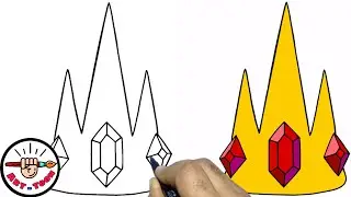 how to draw Ice king's Crown from Adventure time step by step easy
