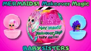 ASMR UNBOXING NEW (4) LOL Surprise! Mermaids Makeover Magic Baby Sisters Color-Change Mermaid Tails