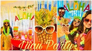 Hawaiian themed party at home | Luau Party | Aloha | Likhithavlogs |