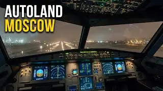 Real A320 Cockpit Pilot View &ndash; Full Autoland Approach and Landing​