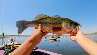 Kayak Bass Fishing Potholes Reservoir!