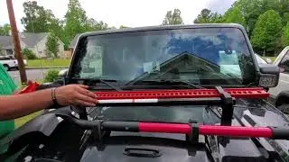 installing Hi-Lift jack on Jeep JK hood!