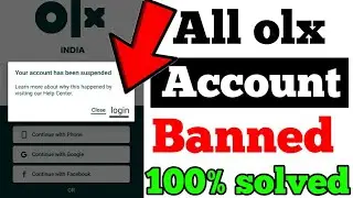 Olx Account Suspended Problem | Unbanned Banned OLX Account
