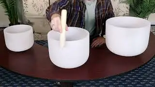 Unlimited Set of 3 Crystal Bowls - The Illuminators (#CAE030) | Unlimited Singing Bowls
