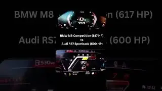 BMW M8 Competition 617 HP vs Audi RS7 Sportback 600 HP #bmw #m8 #audi #rs7 #drag #race #germancars