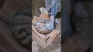 Aluminum snail shell casting art.#Shorts #viralvideos #reels #canddy