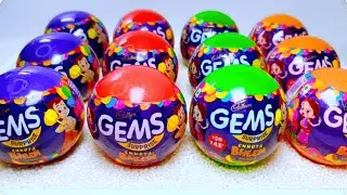 Satisfying video ASMR Lollipop opening & choco gems surprise opening,gummy candy cutting video ep-7