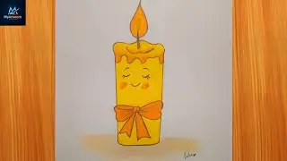 This candle is melting hearts, not wax | Cute Candle Drawing #art #diy #drawing 