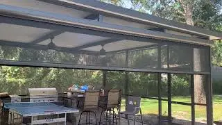 Effortless Outdoor Comfort | Wesley Chapel Motorized Patio Screen in Action
