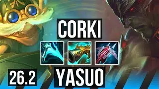 CORKI vs YASUO (MID) | Good KDA: 17/2/4 | KR Master | 26.2