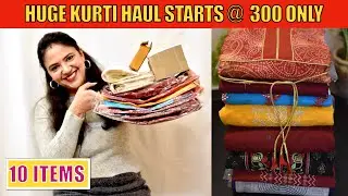 HUGE SIMSIM KURTI HAUL WITH TRY ON  💥 बहुत ही सुंदर कुर्तीयां सिर्फ़ ३०० रुपए से 💥 Best 4 Daily Wear