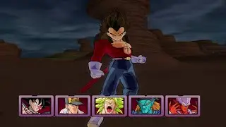 【TAS】Vegeta SSJ4 VS 5 Movie Villains (Enhanced Red Potara) | DBZ: Budokai Tenkaichi 3 HD