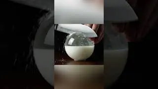 Glass Coconut Cutting in Slow Motion | Mesmerizing Milk Spill