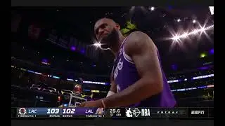 LeBron ARGUES with ESPN Commentator on sidelines