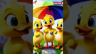 Adorable Duck Trio with Rainbow Umbrella 🌈 | Cutest Duck Family Moments