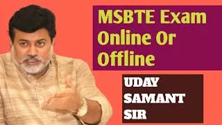 MSBTE Exam Online Or Offline  / MSBTE / Sppu