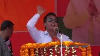 Jacob khaling spoke person of skm party addressing the gathering at rani pool. #headlinessikkim