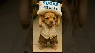 poor puppy Struggle for Samosa #ai #funny #cute #cuteanimal #shorts #trending #puppy #foryou #viral