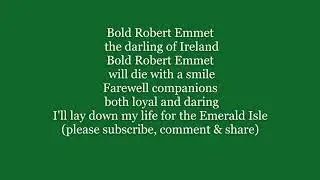 BOLD ROBERT EMMET Irish Ireland Lyrics Words text trending sing along music song Thomas Moore poem