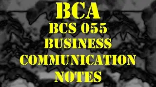 IGNOU BCA BCS 055 NOTES