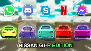Whatsapp Vs Discord Vs Skype Vs Netflix Vs Messenger Meme | Nissan GT-R Edition 🔥
