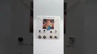 Butterfly pendant 4 pairs  earrings in green & Black color Link in description for details & order💌