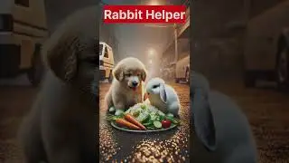 Rabbit rescue a dog #shorts 🔥🔥🔥⚡🔥