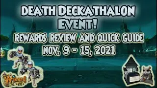 Wizard101: DEATH DECKATHALON Event Rewards Review and Quick Guide Nov. 9 - 15, 2021