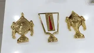 TIRUPATI BALAJI SHANK CHAKRA TILAK BRASS PVD GOLD PUJA UNIT ACCESSORIES IDEAS #interiordesign #trend