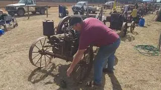 4hp IHC Famous portable engine startup and run