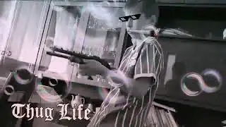 Dangerous kid with his plastic strong gun