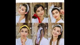 6 PROSTYCH FRYZUR Z UŻYCIEM OPASKI/ CHUSTKI - HAIR TUTORIAL