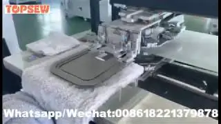 Automatic pocket setting machine for sleepwear pockets