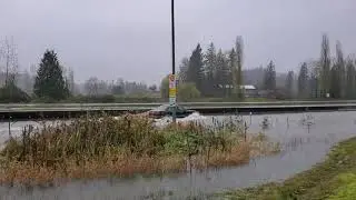 Trans-Canada Hwy 1 Near Chilliwack Flooded