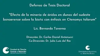 Defensa de Tesis Doctoral - Lic. Bernardo Taverna