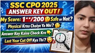 SSC CPO 2025 pre score 😐🤞✍️ aage ky hoga 🤔❓ safe or not 🚫#ssccpo #ssc #answerkey 