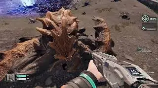 StarRupture - Core upgrade level 5 - Monolith level 5 wave - Goliath - Defence Turrets