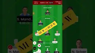 MI-W vs RCB-W Dream11 Prediction #miwvsrcbw #mumwvsrcbw #shorts #wpl