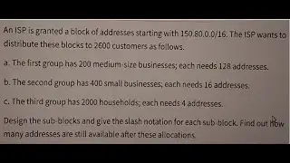 Subnetting question - Designing sub-blocks (VLSM)