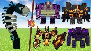 Shriek Worm vs Enger Golem, Netherite Monstrosity, Ender Guardian, Ignis - Worm Warden vs Bosses