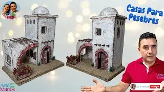 🔴Haz Hermosas CASAS PARA PESEBRES En Cart&oacute;n, Tutorial Arte en Tus Manos 2025
