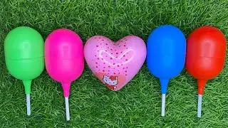 New Glitter Rainbow Lollipop Candy I Cutting| ASMR | Satisfying Video| Cutting and Unpacking of 🍭