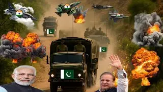 Today ! Pakistan Vs India War | Indian Jets War Helicopters Attack On Pakistani Army Convoy Gta-5