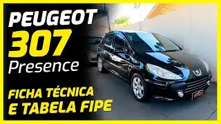 Peugeot 307 Presence Autom&aacute;tico 2.0 Ano 2011 - FICHA T&Eacute;CNICA E TABELA FIPE
