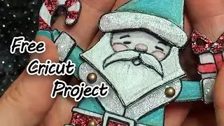 Make This Santa Ornament! Free Cricut Print Then Cut PNG