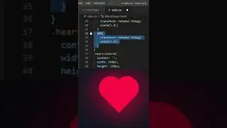 Vibrating Heart Shape using CSS before & after | CSS pulse heart (Short Tutorial)  #html #css #short