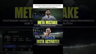 Virat Kohli Instagram Reactivated 😱 | Meta Glitch or Mistake? | Full Truth #viratkohli